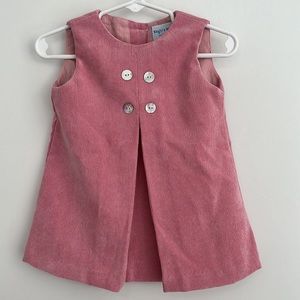 70s style velvety baby dress size 6M